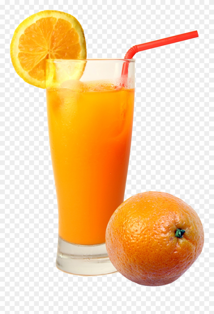 Smoothie Clipart Fruit Punch - Orange Juice In A Glass - Png Download