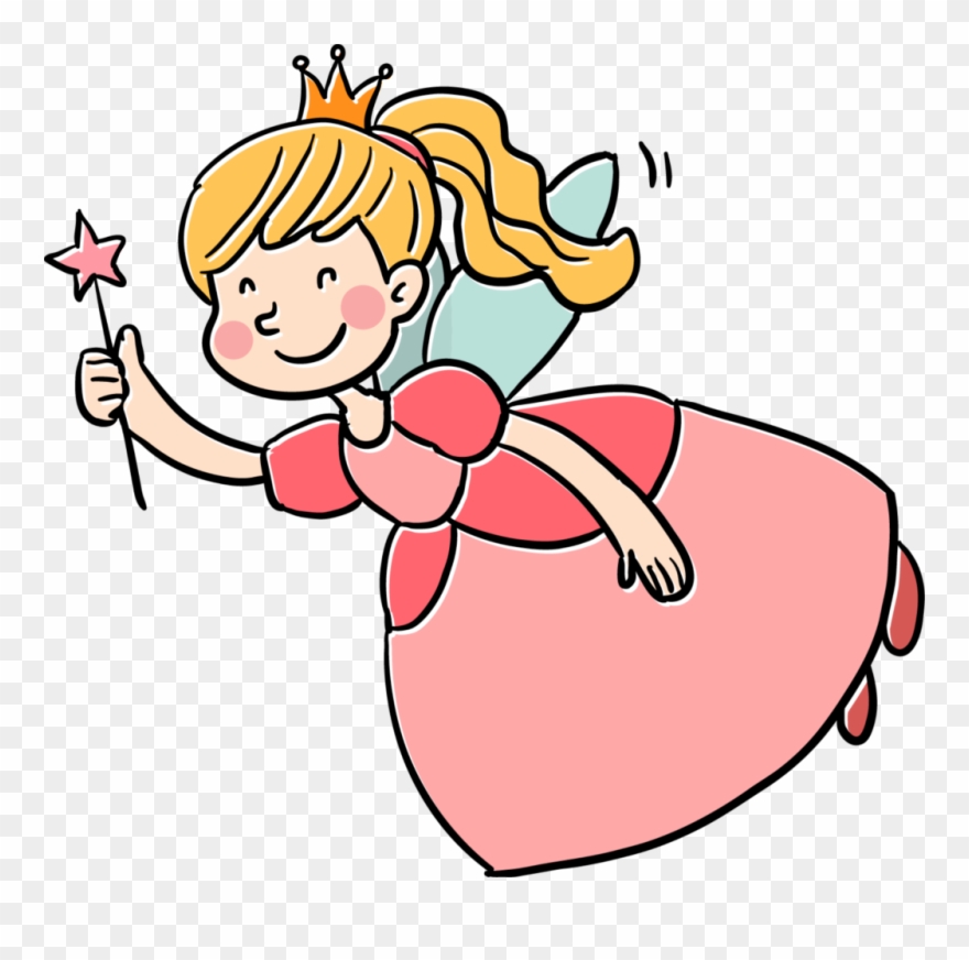 Cartoon Fairy Fairy Pattern - Princesa Con Varita Magica Clipart