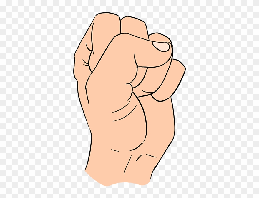 How To Draw Fist - Drawing Clipart