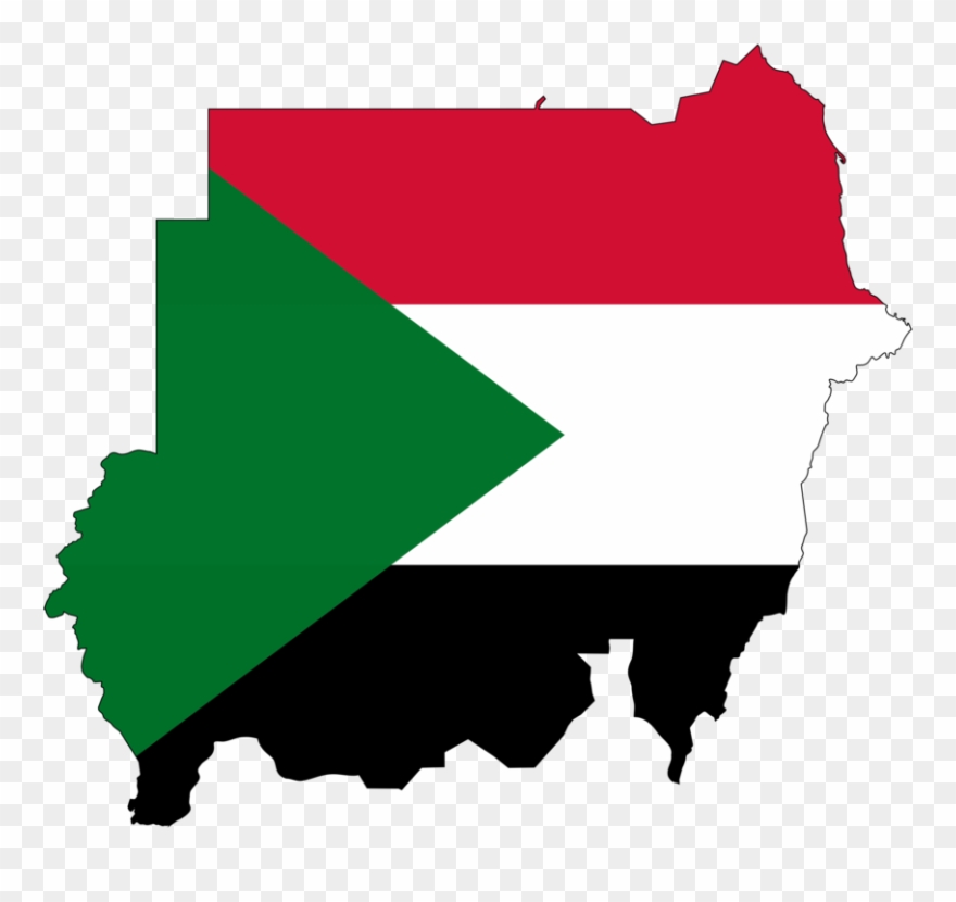 Sudan Map Flag Of Sudan Anglo-egyptian Sudan - Flag Map Of Sudan Clipart