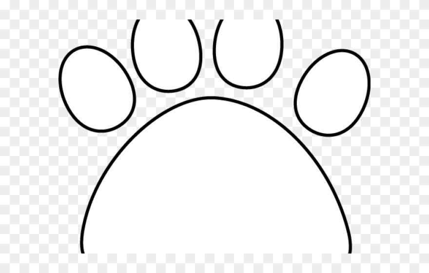 Cat Paw Clipart - Cat Paw Black And White - Png Download