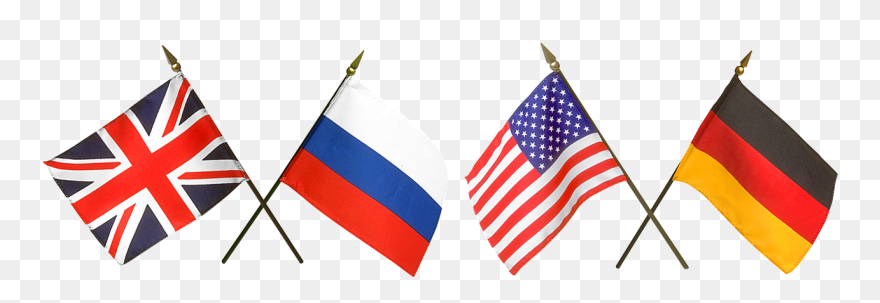 Flags, Russia, American Flag - Germany And Usa Flag Clipart