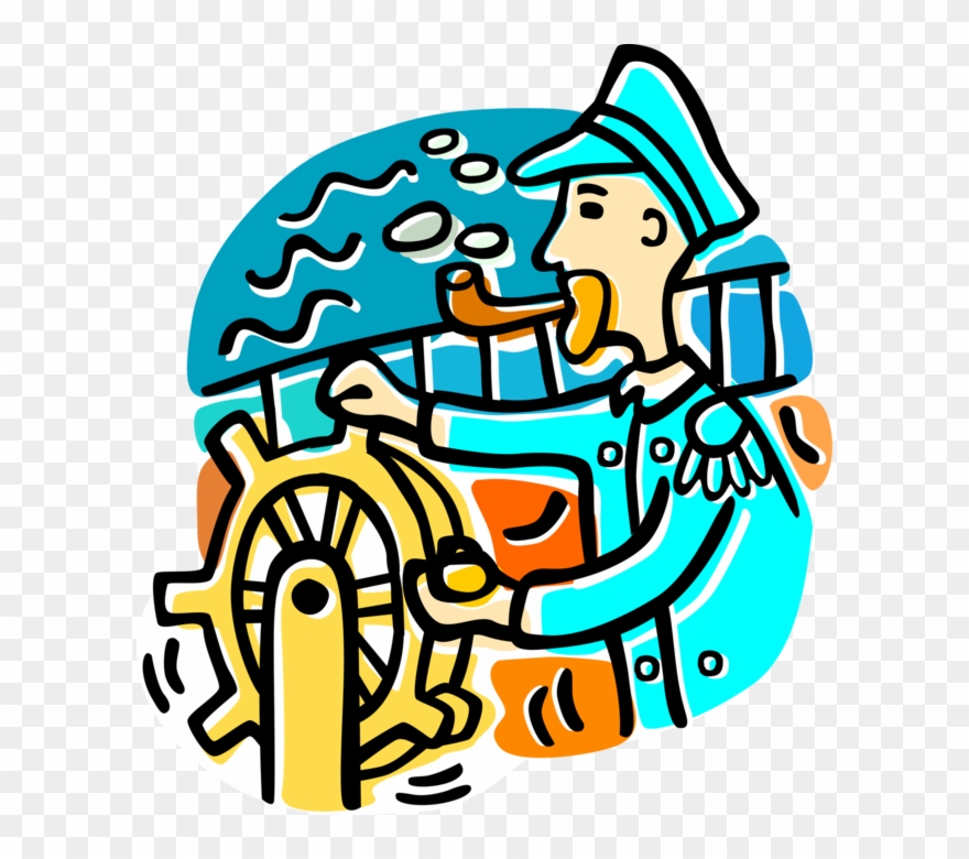 Captain At Ship S Clipart