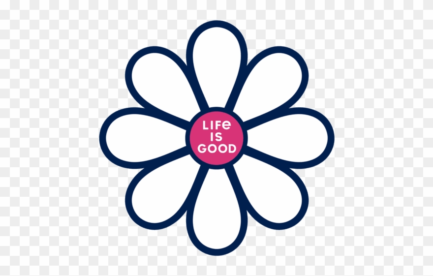 Simple Daisy Die Cut Sticker - Wheels On Anchor Clipart