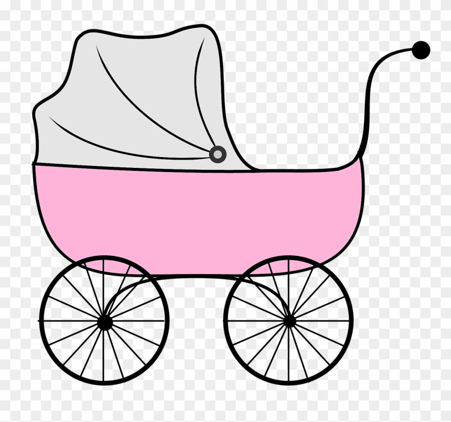 Shower Printables Vintage Stroller - Half Past 3 Time Clipart