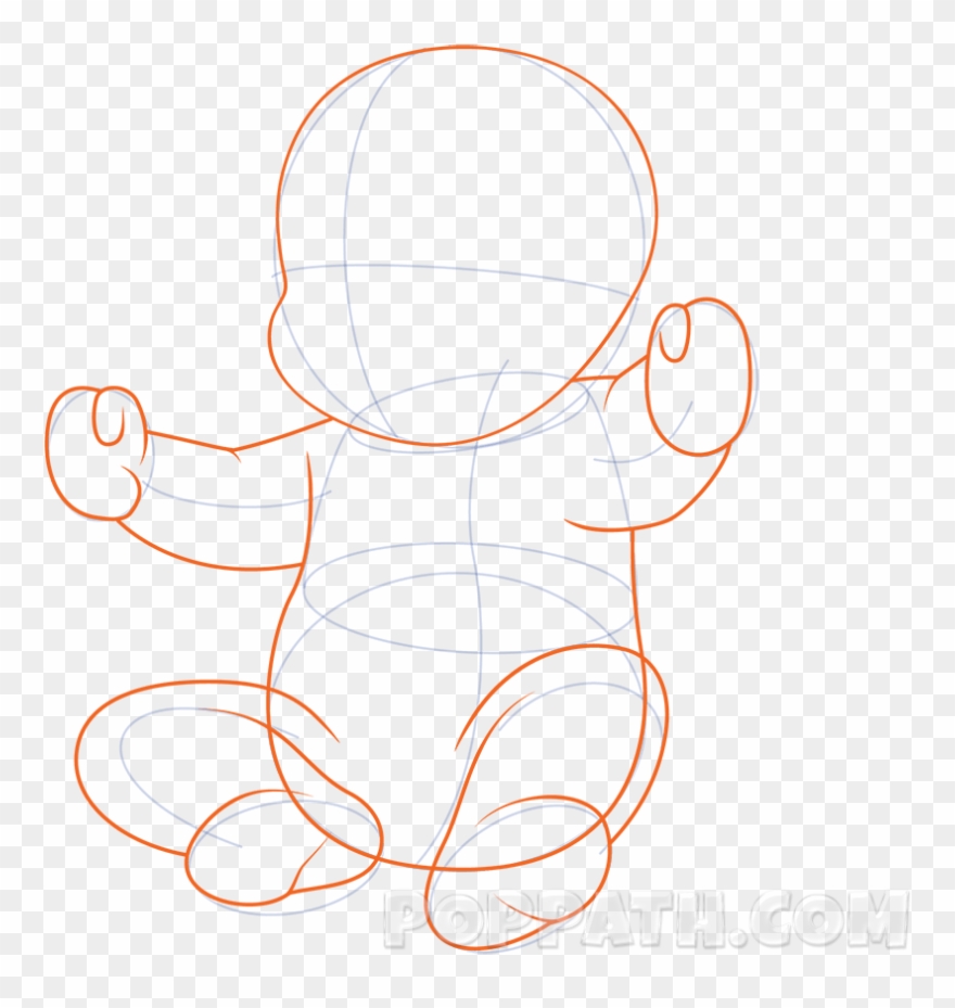 Add Details To Form The Head, Add Form To Get The Hands, - Drawing Clipart