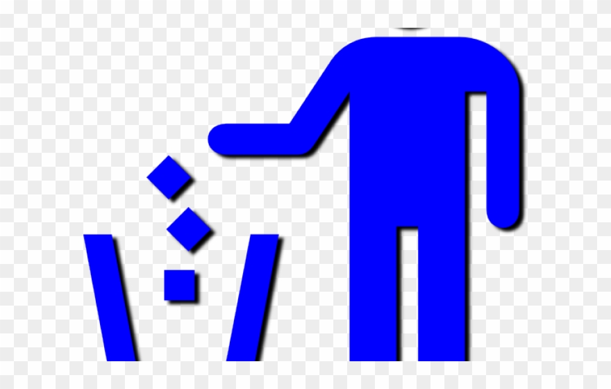 Trash Clipart Trash Sign - Trash Sign Blue - Png Download