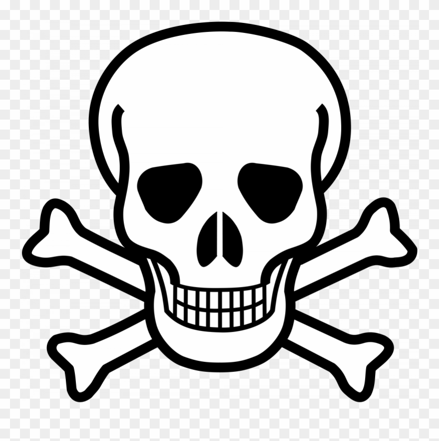 Toxic Clipart Hazardous Waste - Skull And Crossbones - Png Download