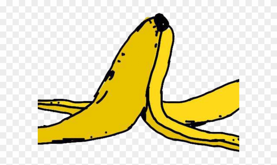 Banana Clipart Waste - Clip Art Banana Peel - Png Download