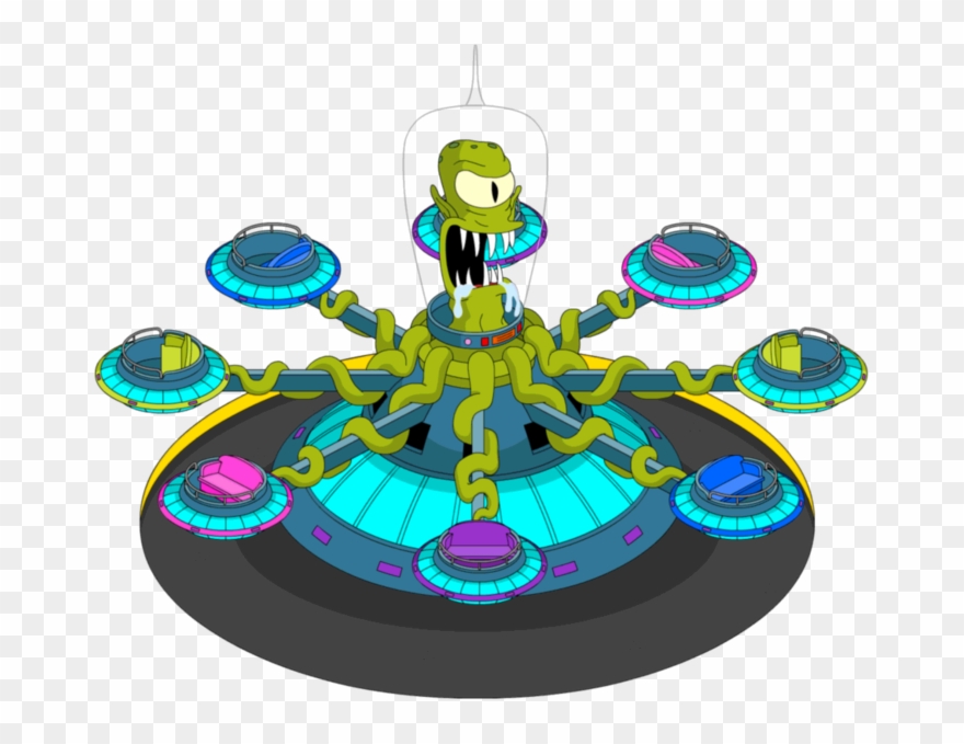 Kang's Center Dome Tapped Out - Kang And Kodos Twirl N Hurl Clipart