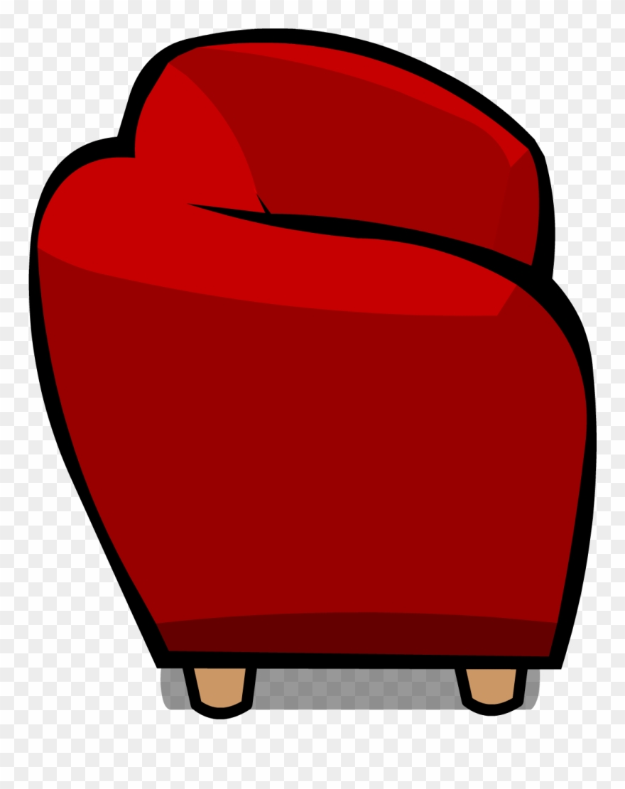 Red Couch Sprite 007 - Red Clipart
