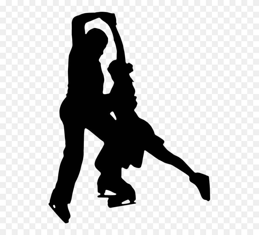 Ice Dance Silhouette Clipart