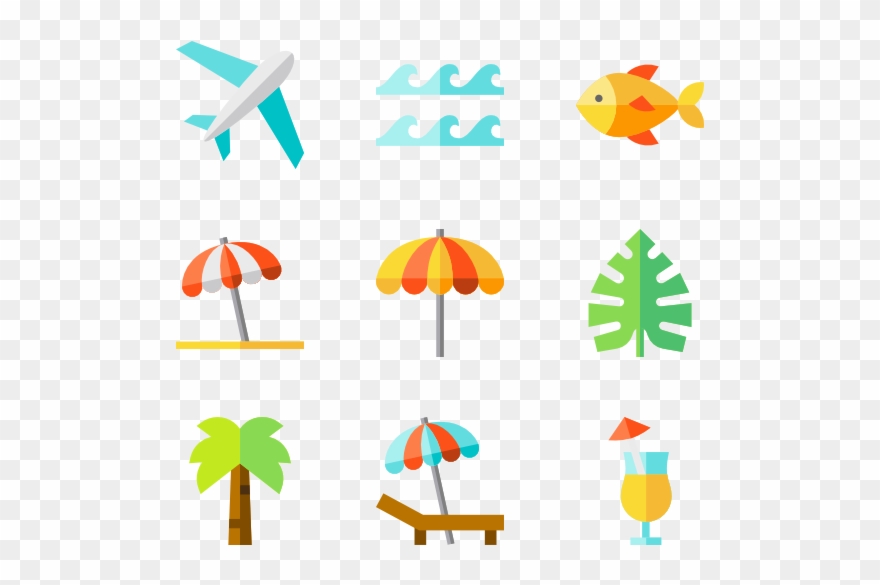 Hawaii - Hawaii Flat Icons Clipart