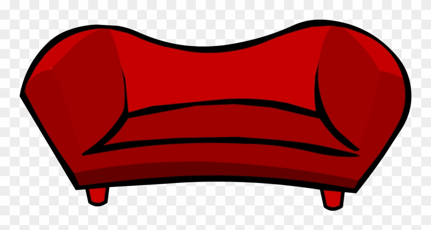 Sofa Clipart Red Couch - Sillon Animado Png Transparent Png