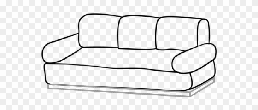 Couch Clipart Easy - Drawing - Png Download