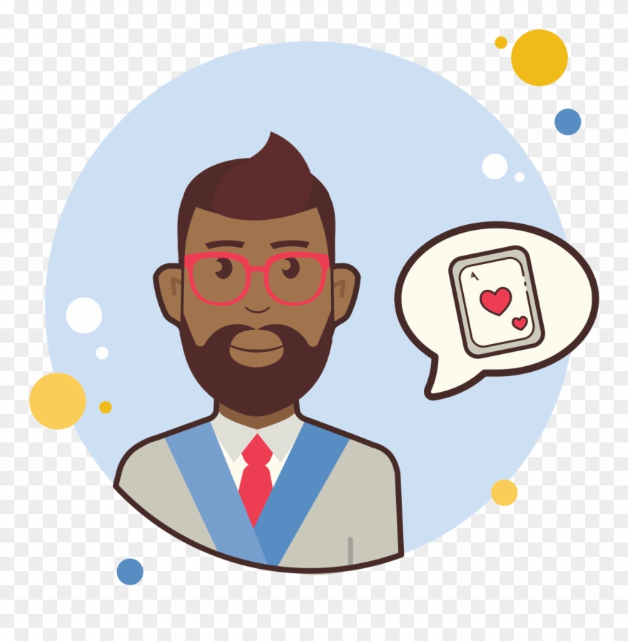 Man In Red Glasses Playing Card Icon - Question Girl Png Clipart