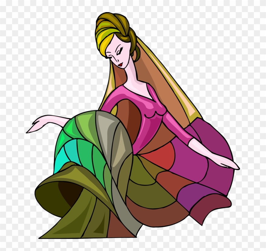 Dance Party Partner Dance Ball Drawing - Desenho Colorido De Grupo De Bailarina Dançando Clipart