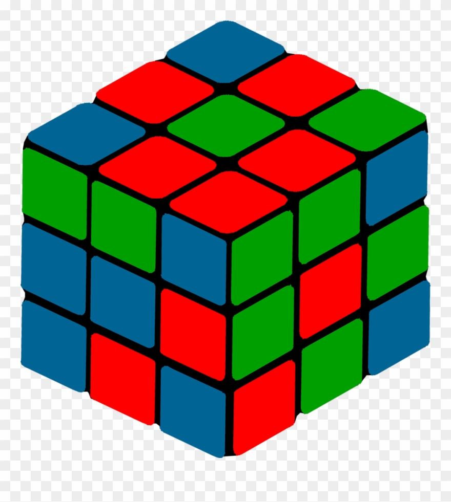 Free Stock Photo Illustration Clip Library Stock - Rubix Cube Public Domain - Png Download