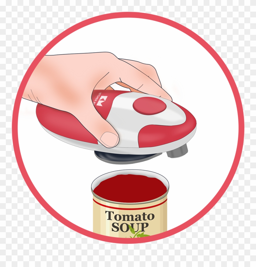 Lift The Can Opener With The Lid Attached To It And - Can Opener Clipart