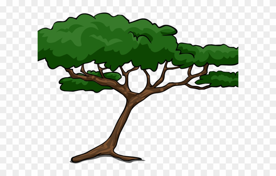 Bushes Clipart Bare - African Tree Clip Art - Png Download