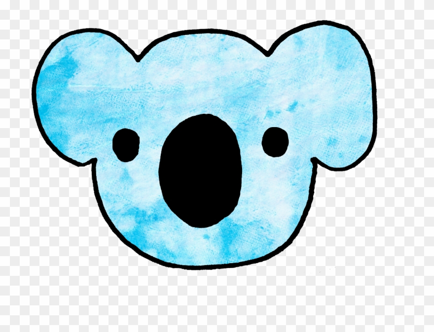 Blue Watercolor Koala Clipart