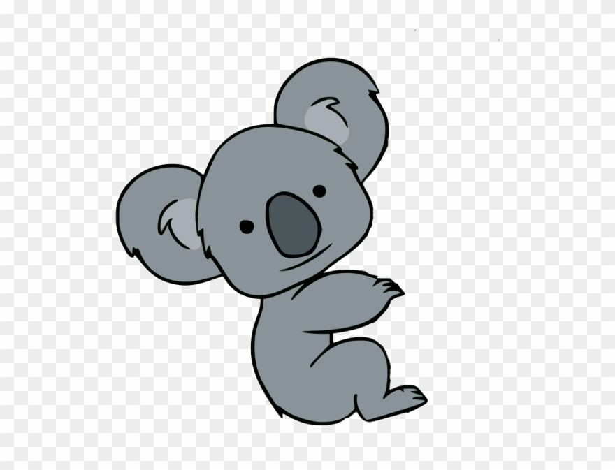 Koala Clipart Athlete - Koala Cartoon Easy Drawing - Png Download
