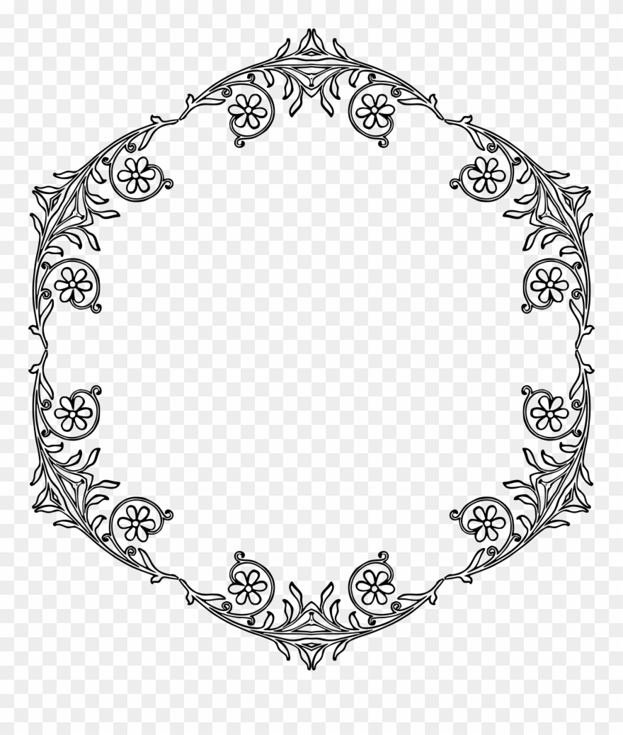 Big Image - Floral Circle Vector Png Clipart