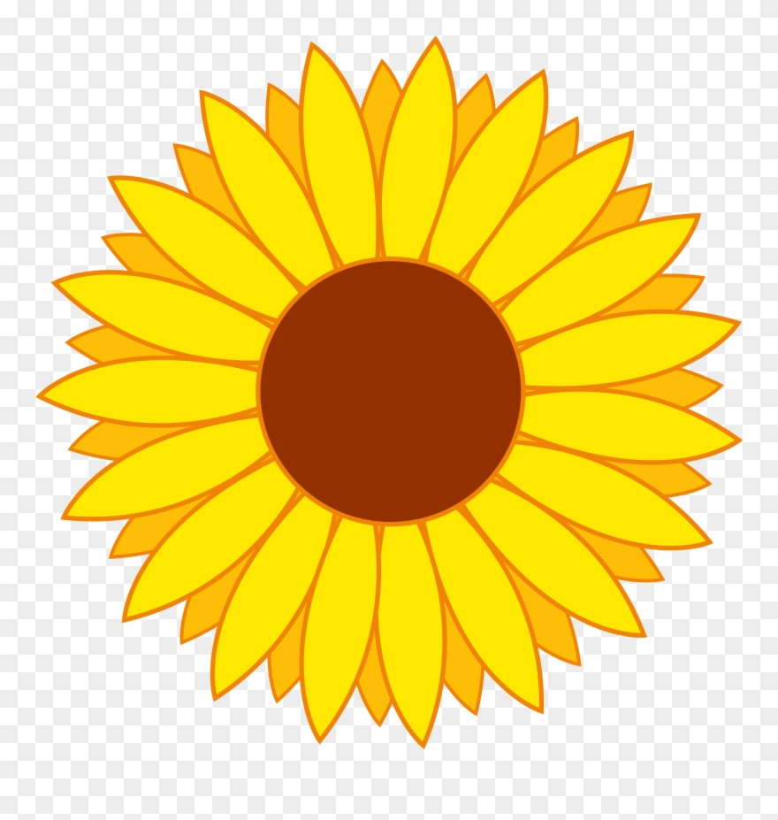Flower Vector Png Image Sunflower Template, Sunflower - Clip Art Sun Flower Transparent Png