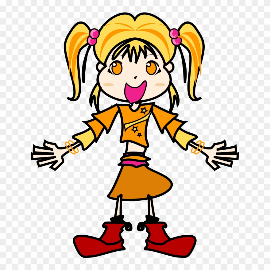 Free Anime Eyes Free Yellow Girl - Yellow Girl Clipart - Png Download