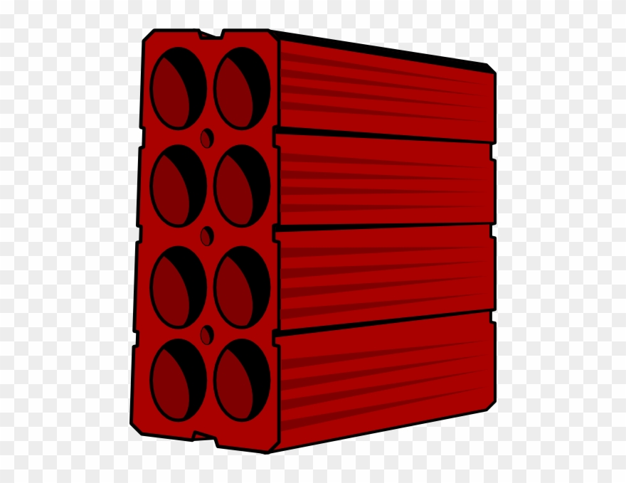 Desenho Colorido De Um Tijolo Clipart