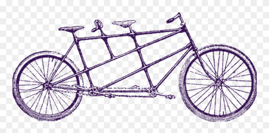 Tandemonium101 - Tandem Bicycle Clip Art - Png Download