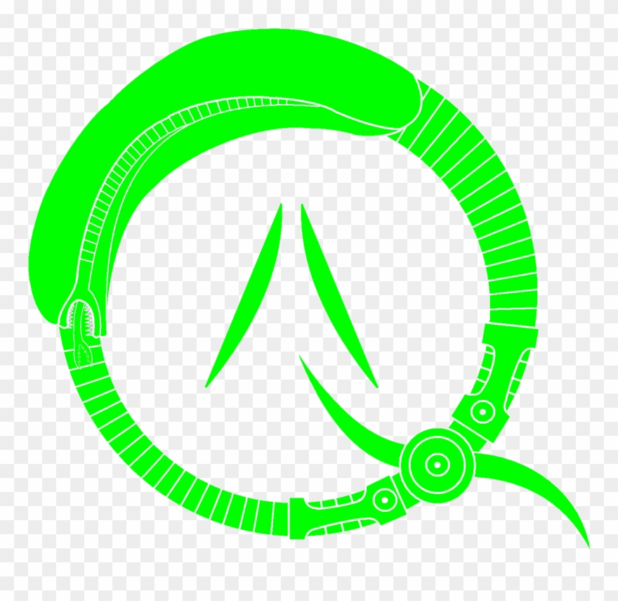 Alien Logo - Circular Brick Window Design Clipart