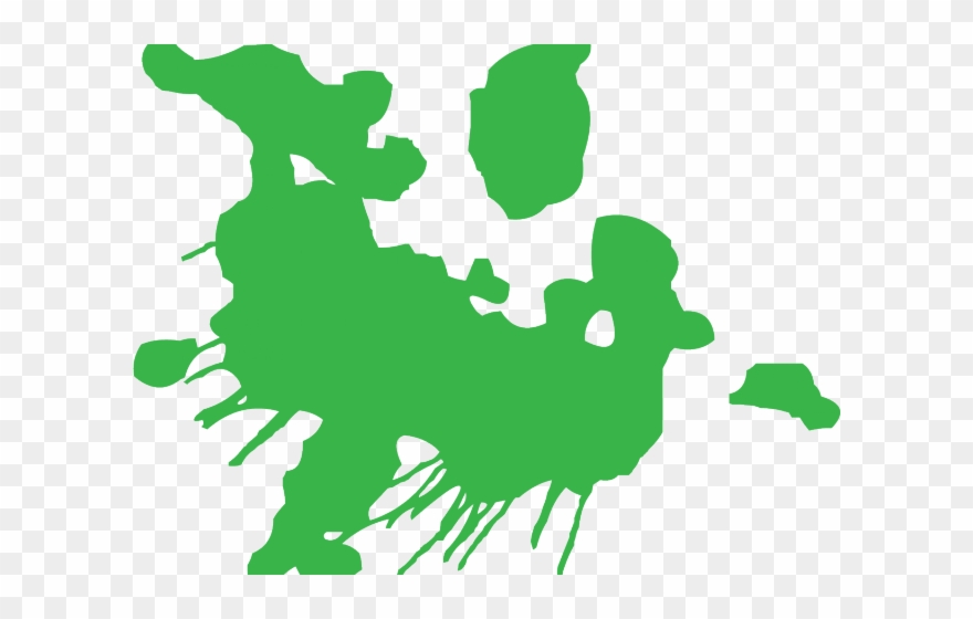 Graffiti Clipart Splatter - Green Paint Splatter Clip Art - Png Download