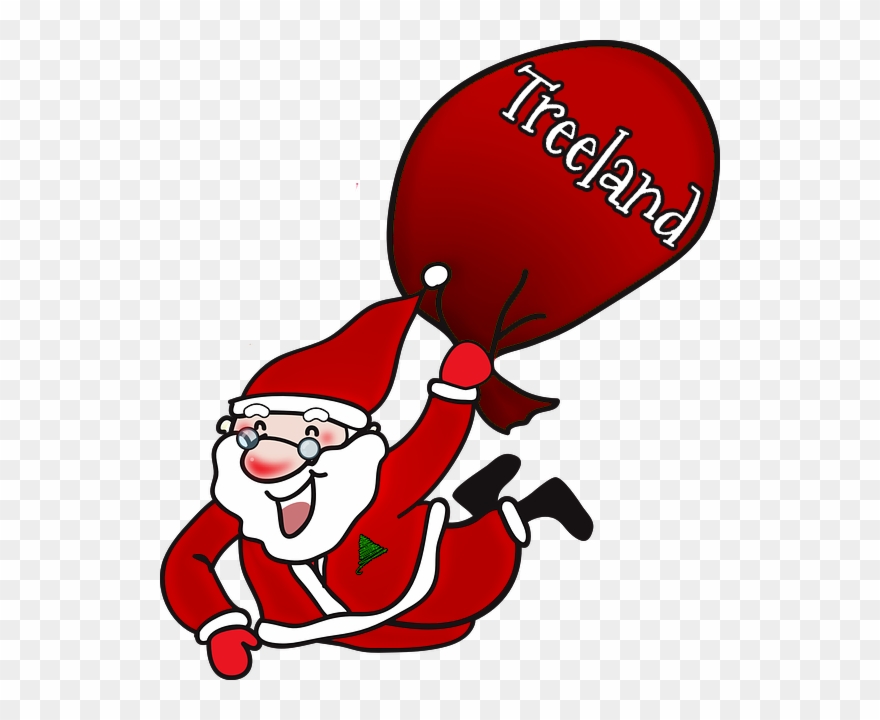 Laughing Santa Claus Large Tote Bag, Natural, Large Clipart