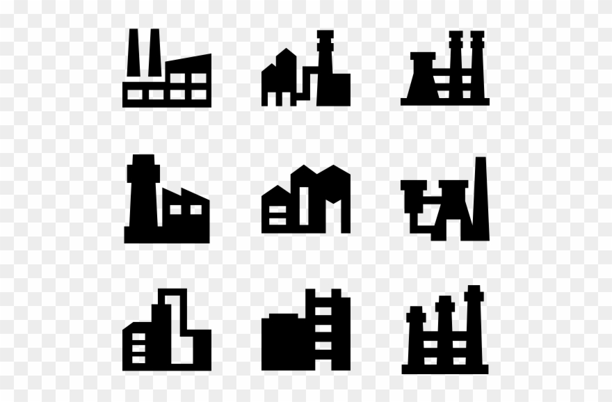 Vector Factory Building - Factory Icon Clipart