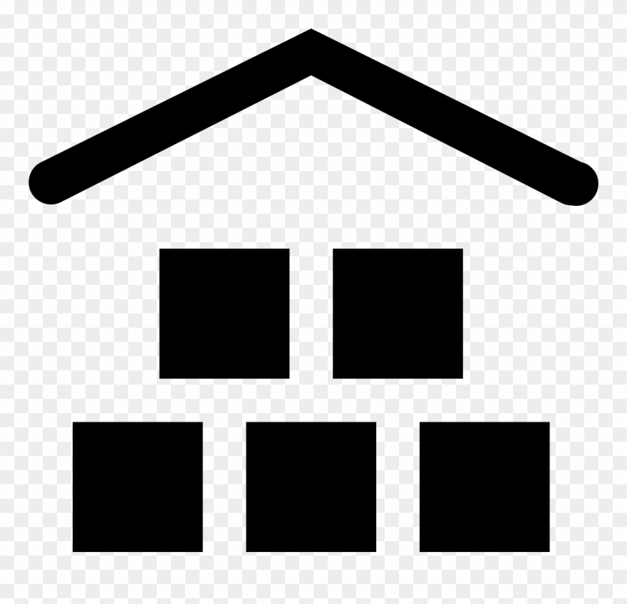 Warehouse Clipart Black And White - Warehouse Png Black Transparent Png