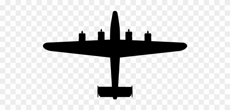 Jet Clipart Battle Plane - B 52 Bomber Silhouette - Png Download
