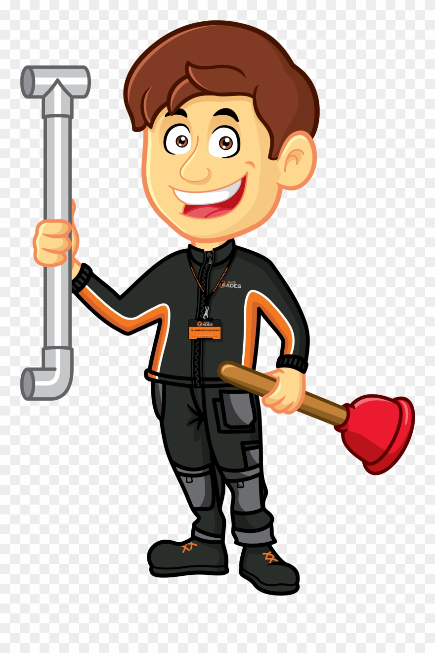 Clip Stock Plumber Clipart Plumbing - Cartoon Plumber Png Transparent Png