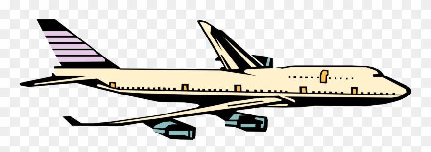 Aircraft Clipart Jumbo Jet - Airplane - Png Download
