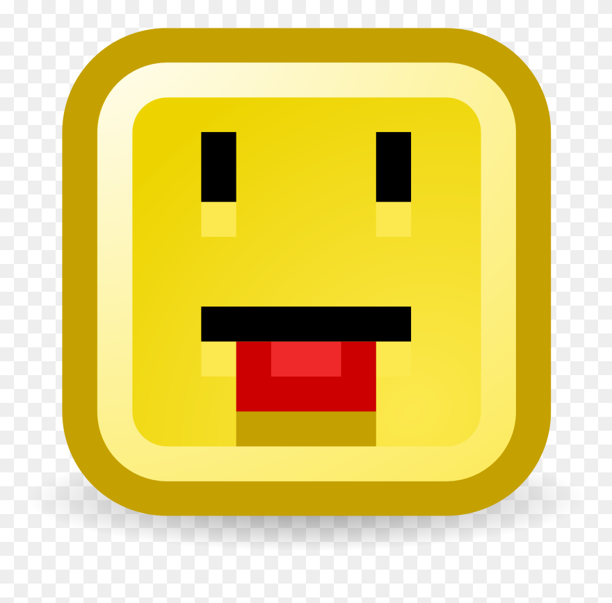 Smiley Emoticon Computer Icons Wink - Squared Smiley Poking Tongue Tote Bag, Natural Clipart