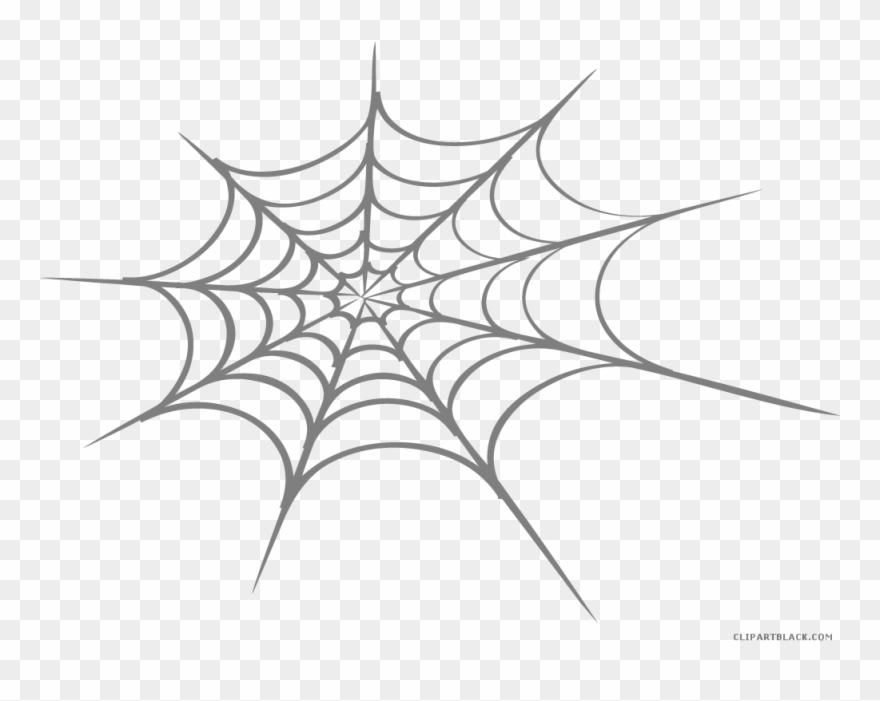 Spider Clipart Black And White Free - Spider Web Clipart Png Transparent Png