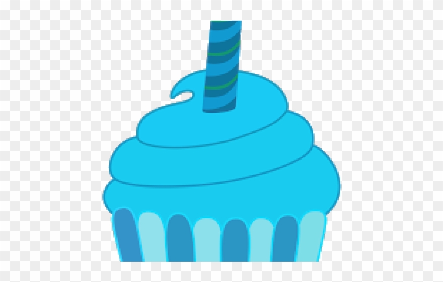 Birthday Candles Clipart Cupcake Candle - Blue Birthday Cake Clip Art - Png Download