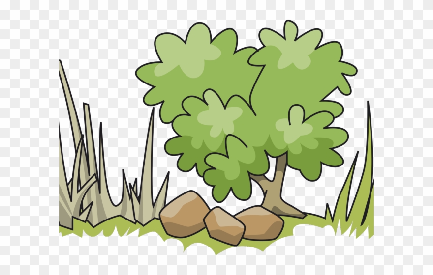 Shrub Bushes Clipart Tall Tree - Shrubbery Clipart - Png Download
