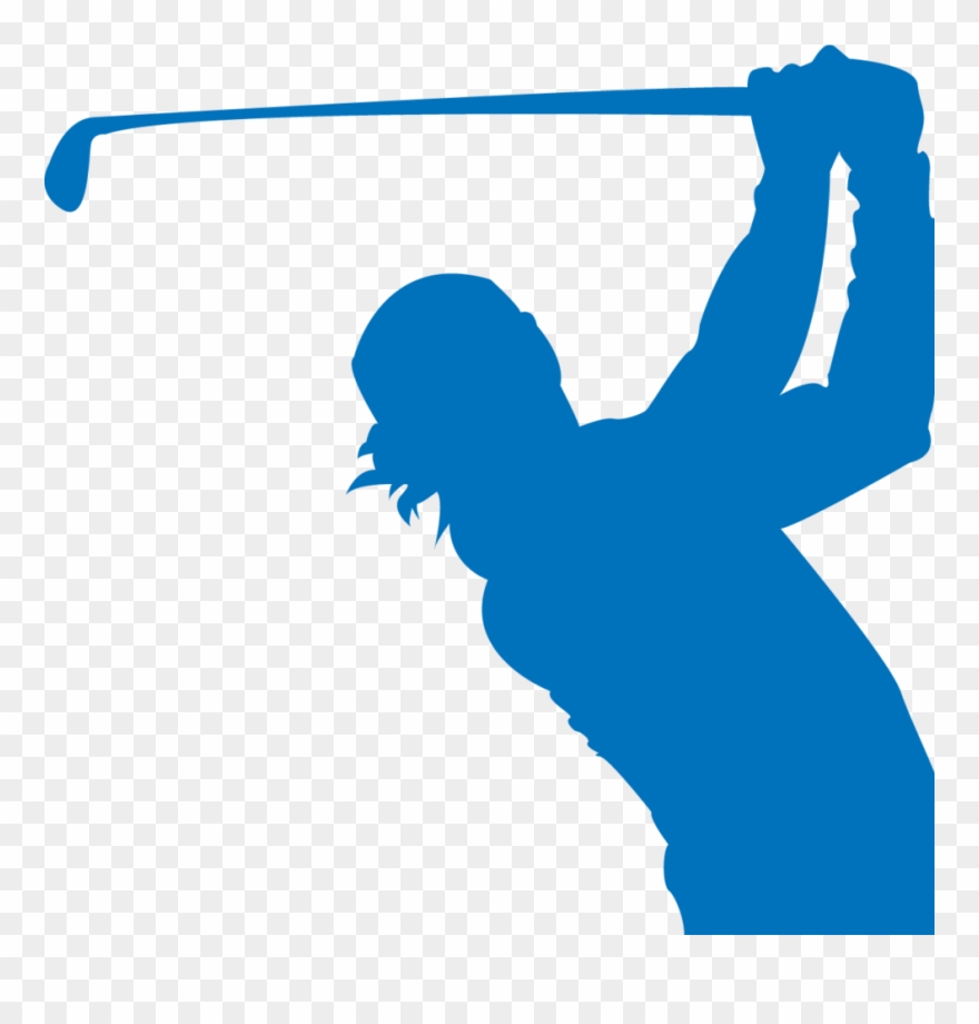 Graphic Image Of A Golfer Swinging His Club Clipart