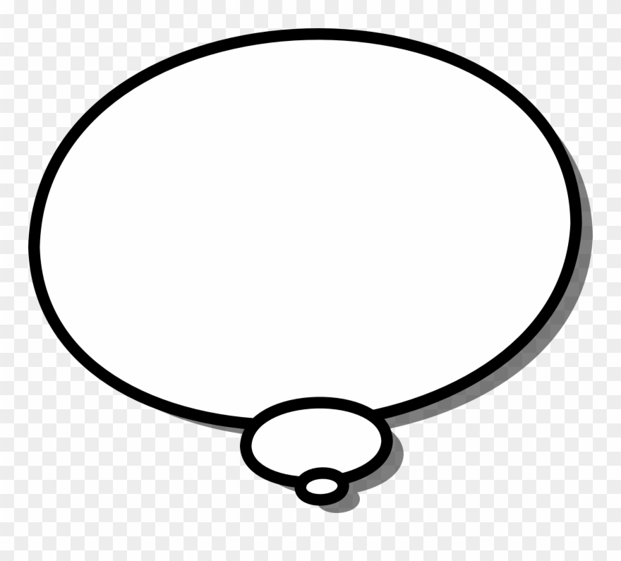Round Thought - Speech Bubble Black Background Clipart