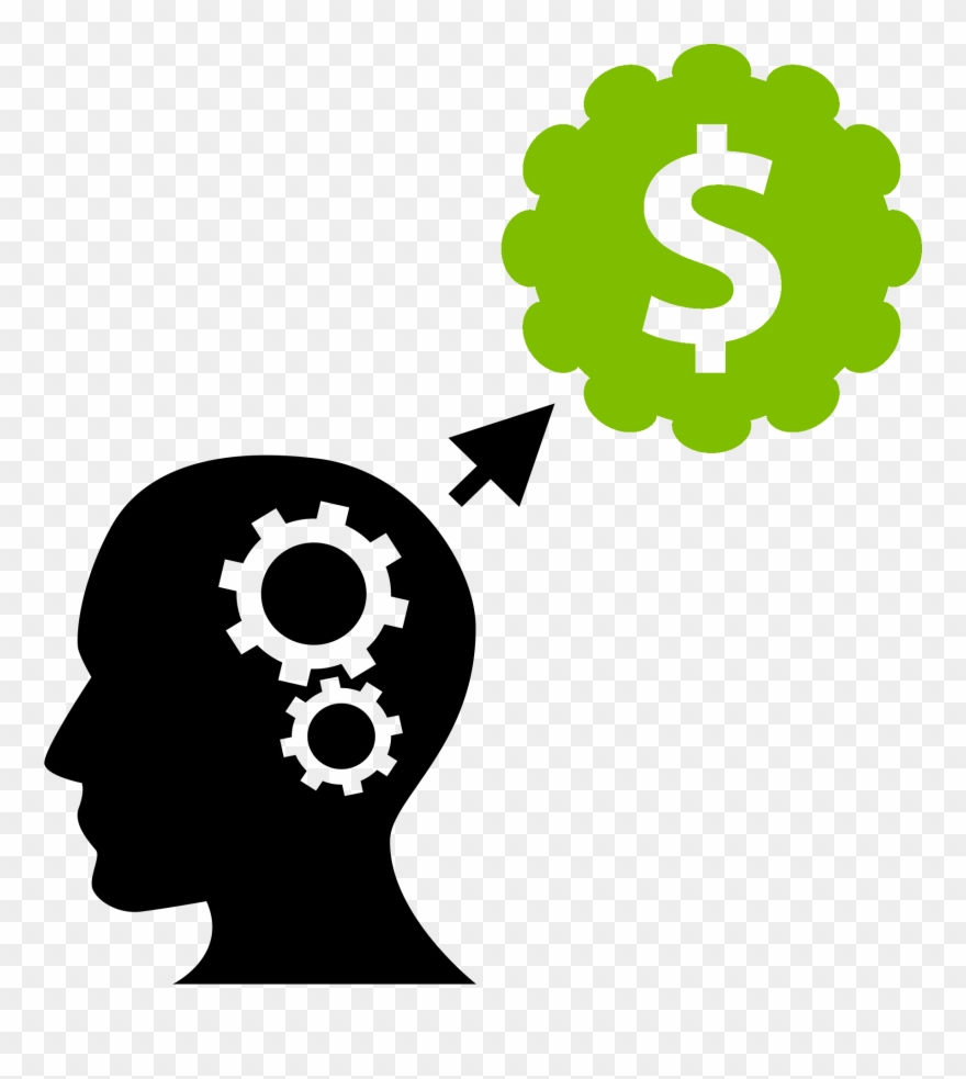 Thinking Leads To Money - Head Silhouette Icon Transparent Clipart