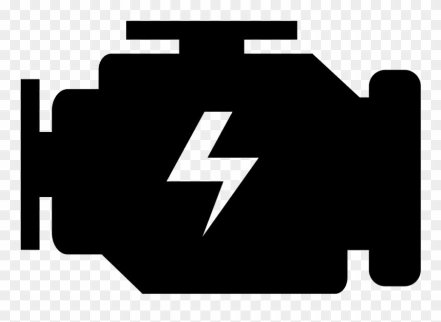 Jpg Library Library Check Engine Light Clipart - Engine Silhouette - Png Download
