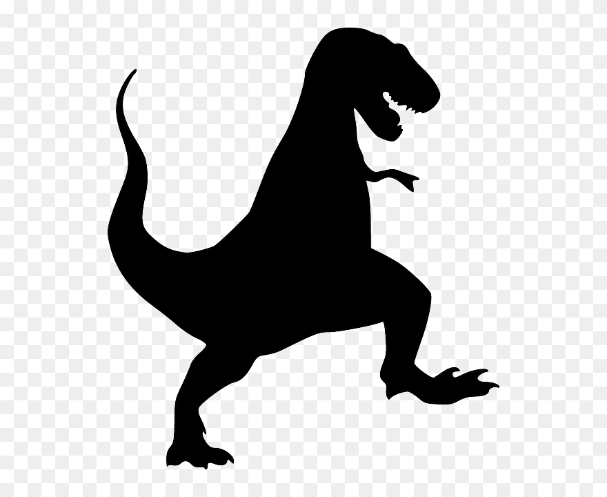 Png Royalty Free Stock Trex Clipart Raptor Dinosaur - Dinosaur Silhouette Transparent Png