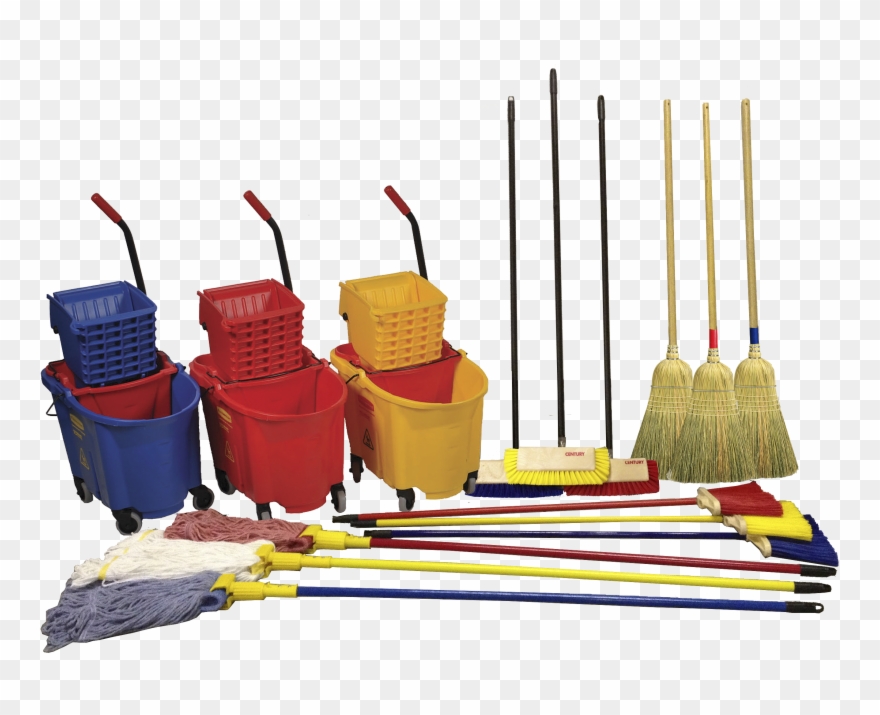 Png Royalty Free Library Cleaning Living Room Clipart - Mop And Mop Buckets Png Transparent Png