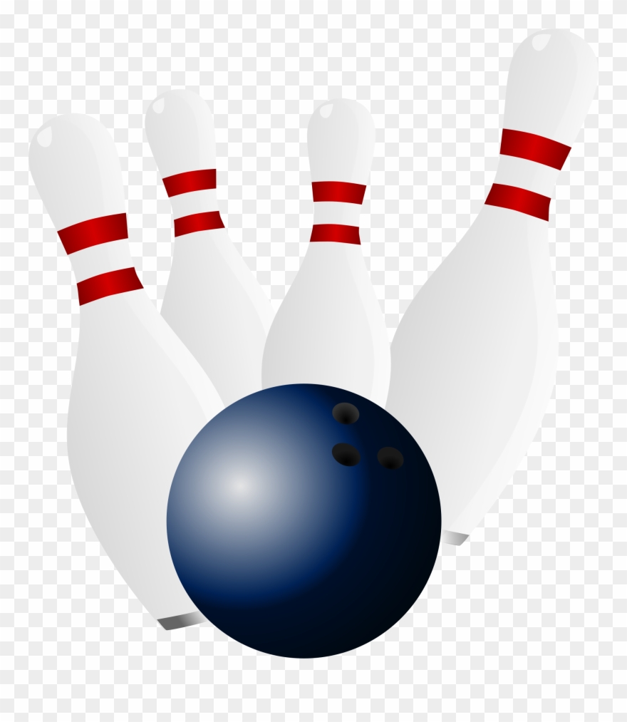 Bowling Pins And Ball Clip Art - Bowling Balls And Pins - Png Download